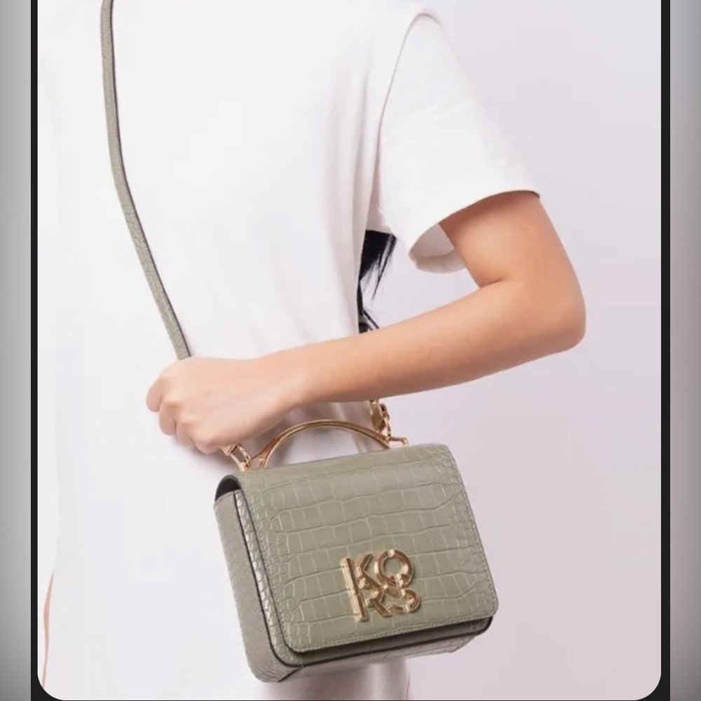 NWT Michael Kors Small Crocodile Embossed Convertible Crossbody Bag MSRP $498